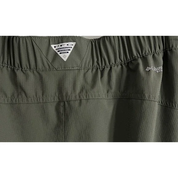 Columbia Women's PFG Pull On Pants Green Size L Reg Hiking Lightweight Packable - Picture 3 of 8